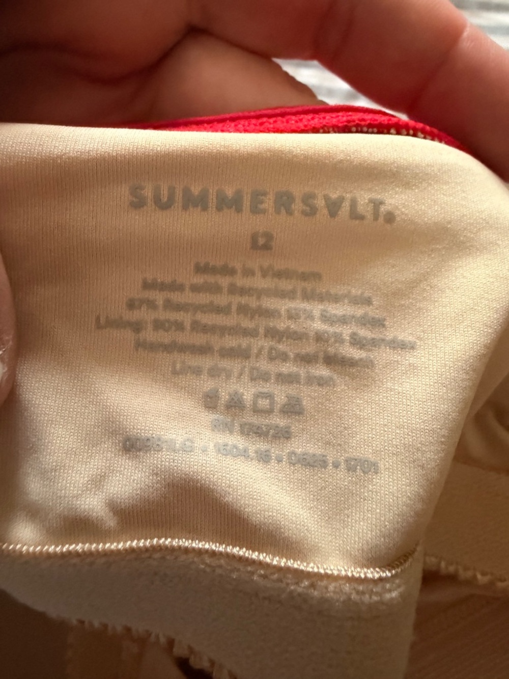 Like New Summersalt 'The Seaway' Square Neck Red One Piece US-12 - Picture 5 of 5